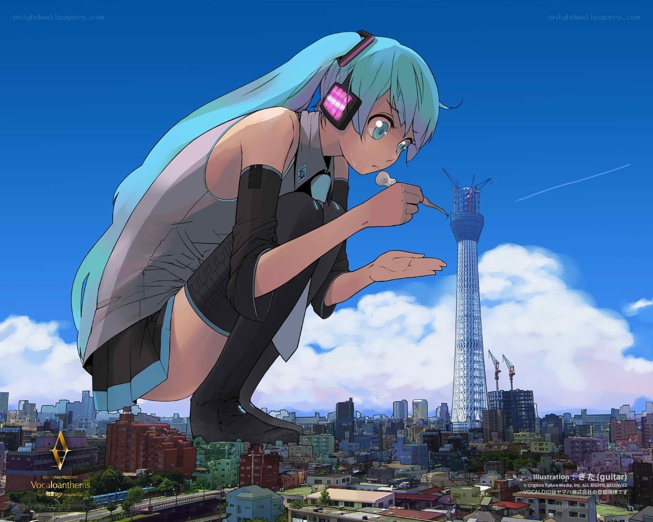 Hatsune Miku over Tokyo