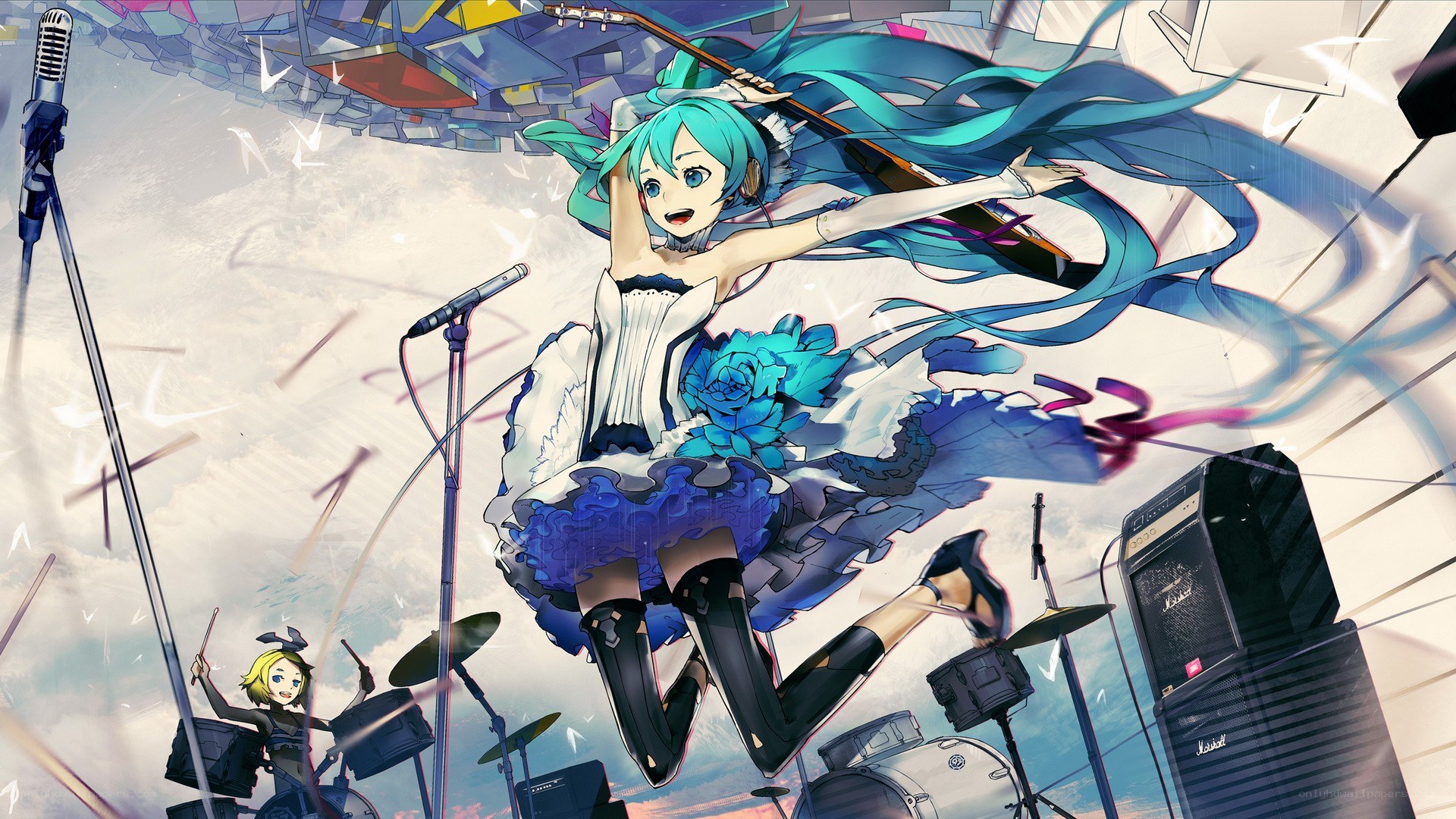 Hatsune Miku performing on stage