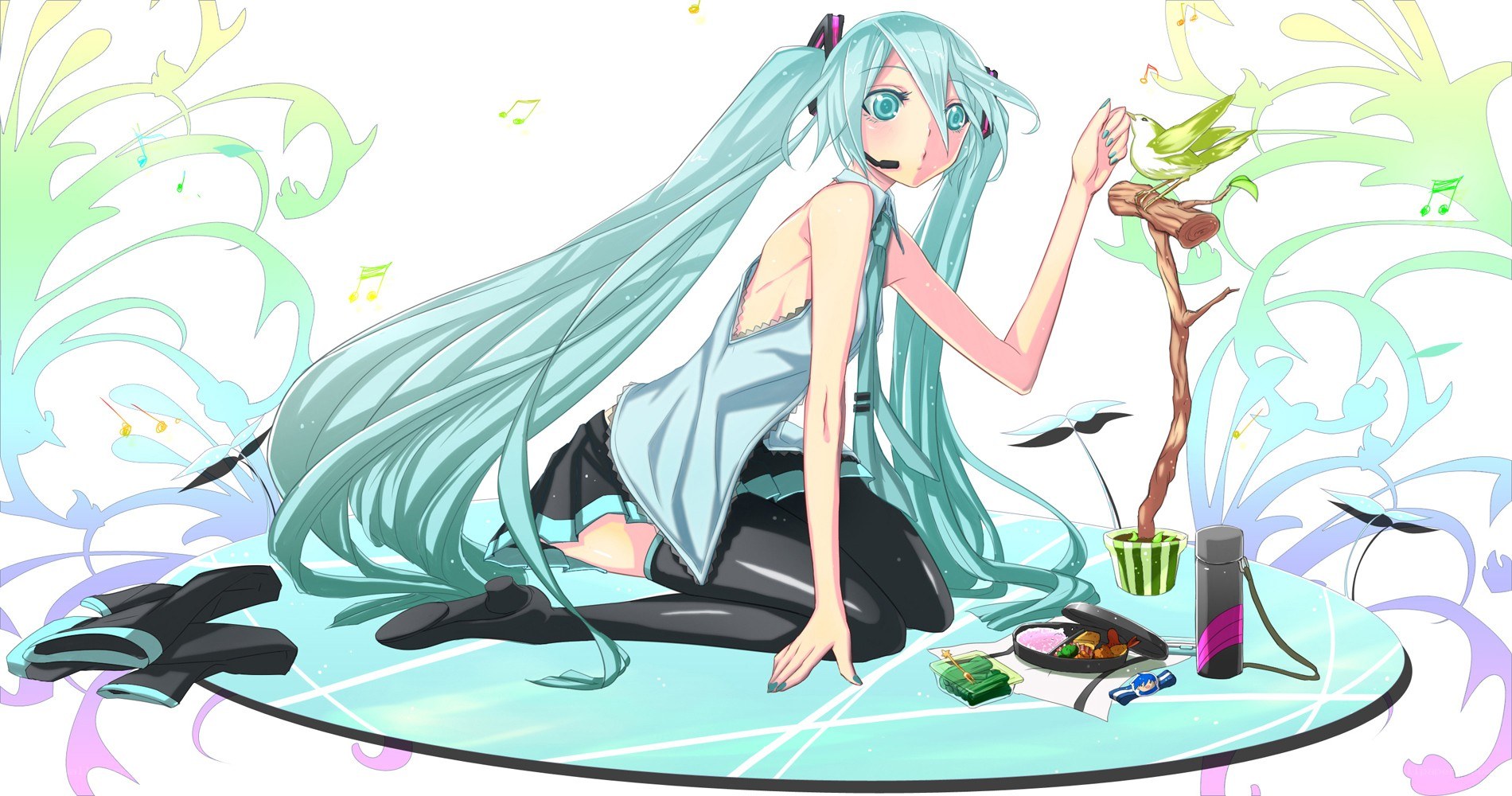 Hatsune Miku picnic scene