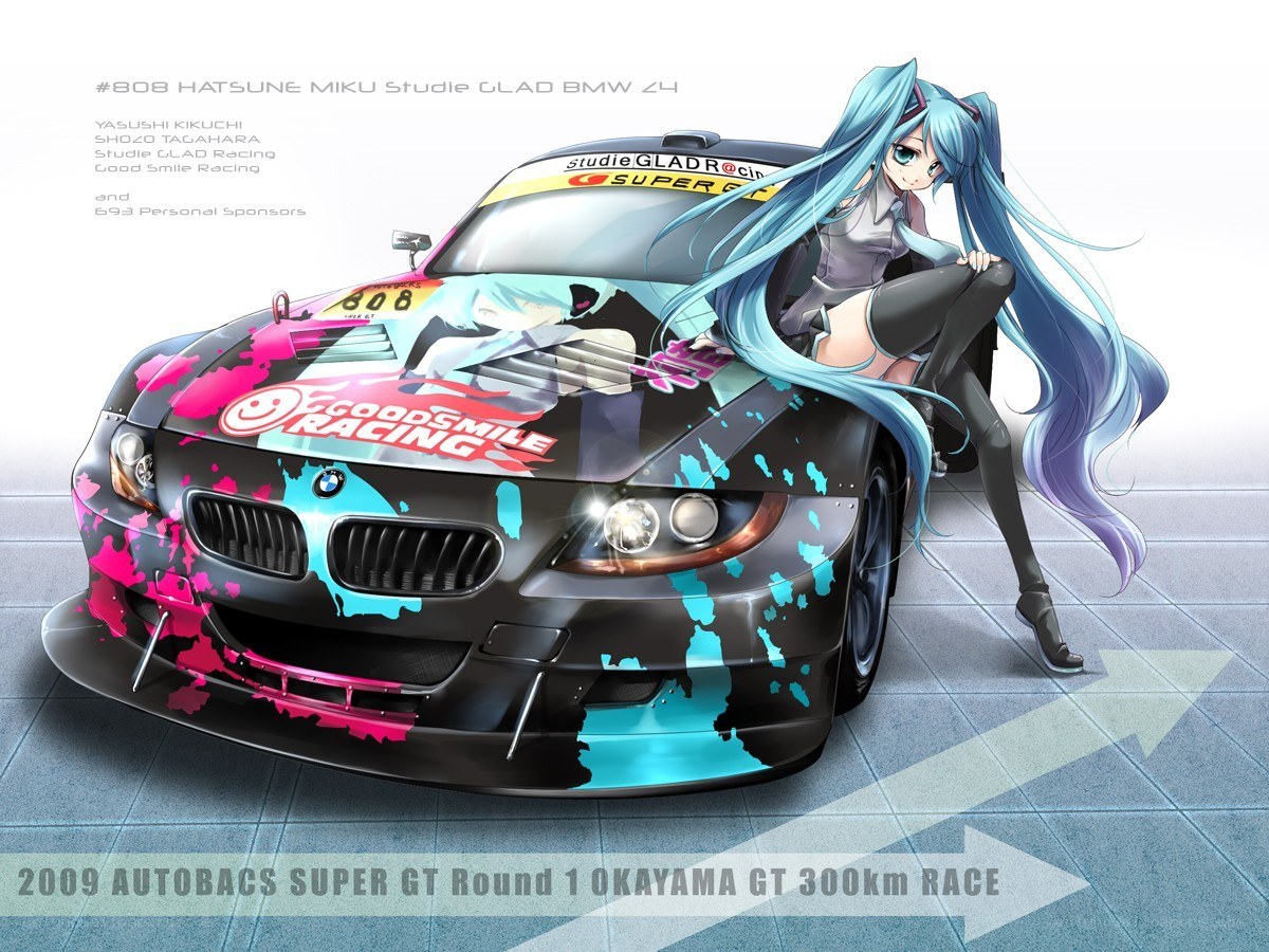 Hatsune Miku racing car