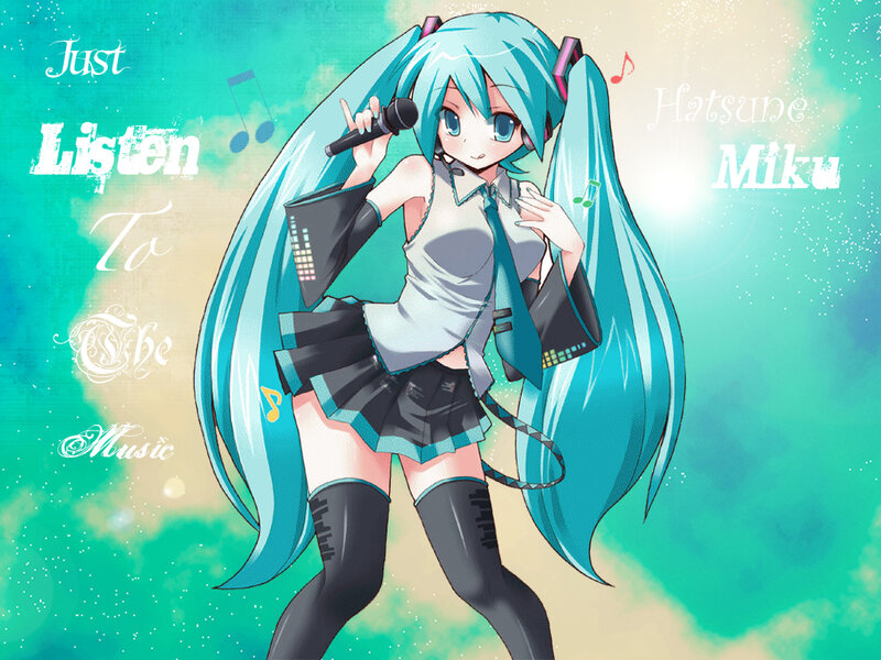 Hatsune Miku singing music