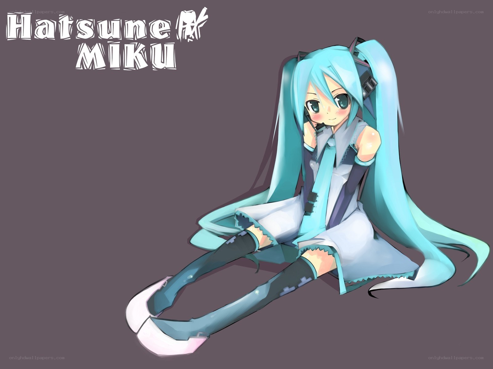 Hatsune Miku sitting