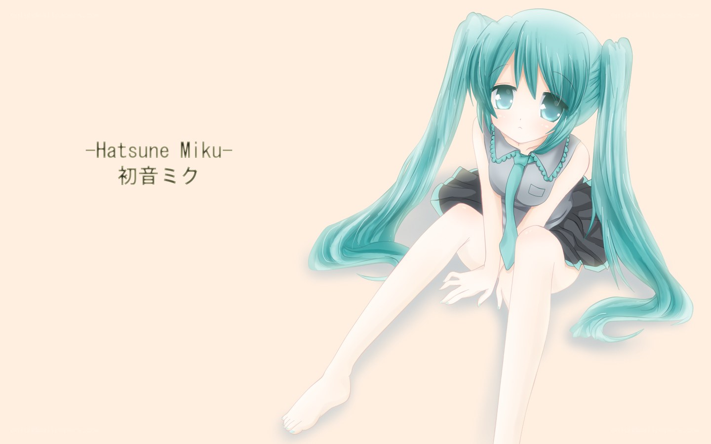 Hatsune Miku sitting