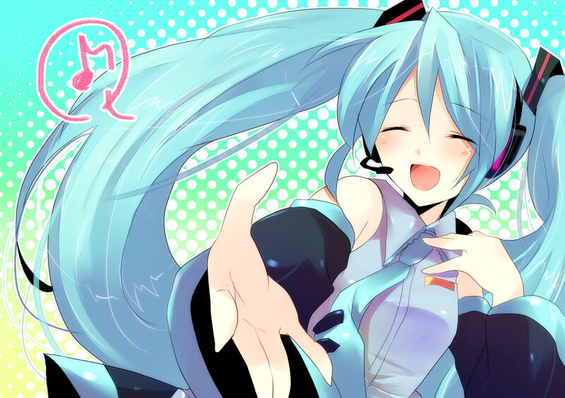 Hatsune Miku smiling