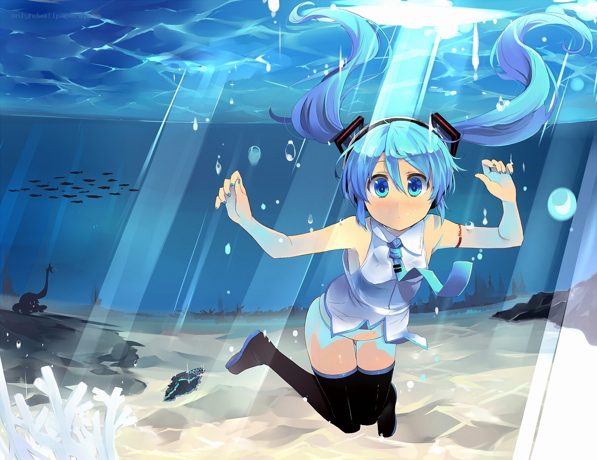 Hatsune Miku underwater