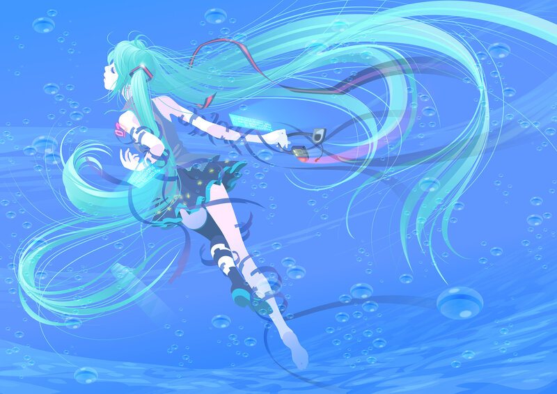 Hatsune Miku underwater