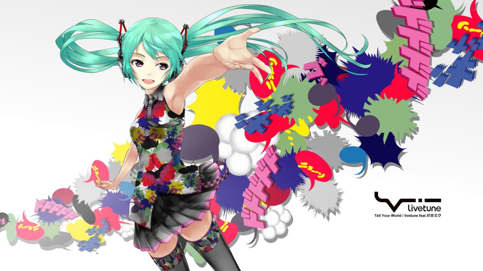 Hatsune Miku with colorful graphics