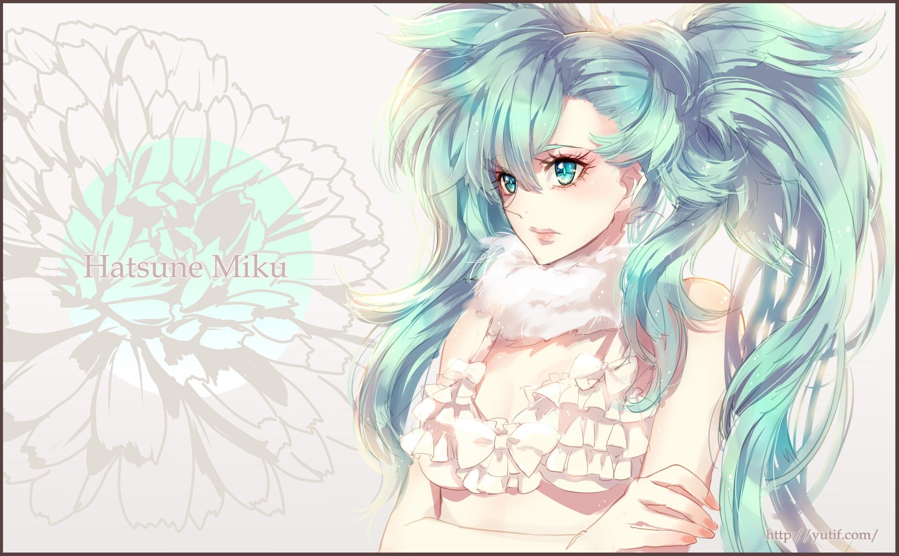 Hatsune Miku with flower