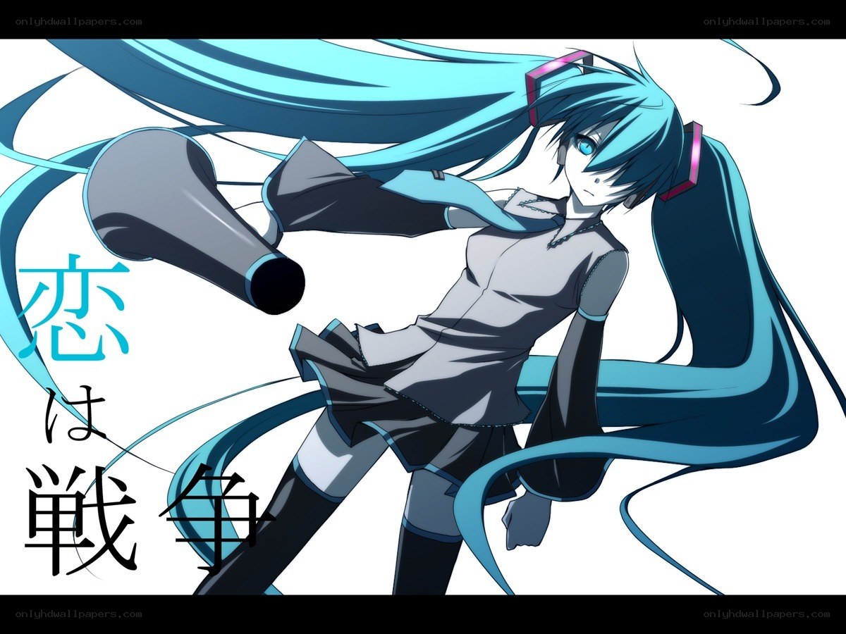 Hatsune Miku with megaphone