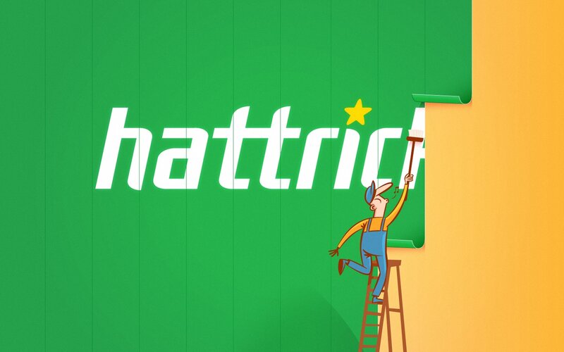 Hattrick logo illustration