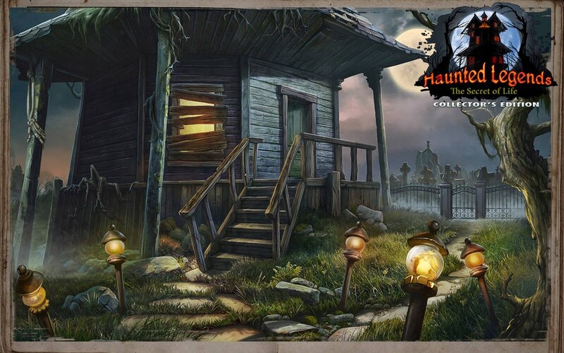 Haunted Cabin at Night — Green