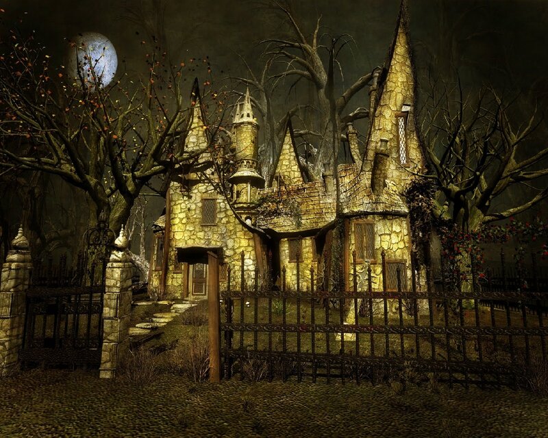 Haunted Castle at Night — Brown