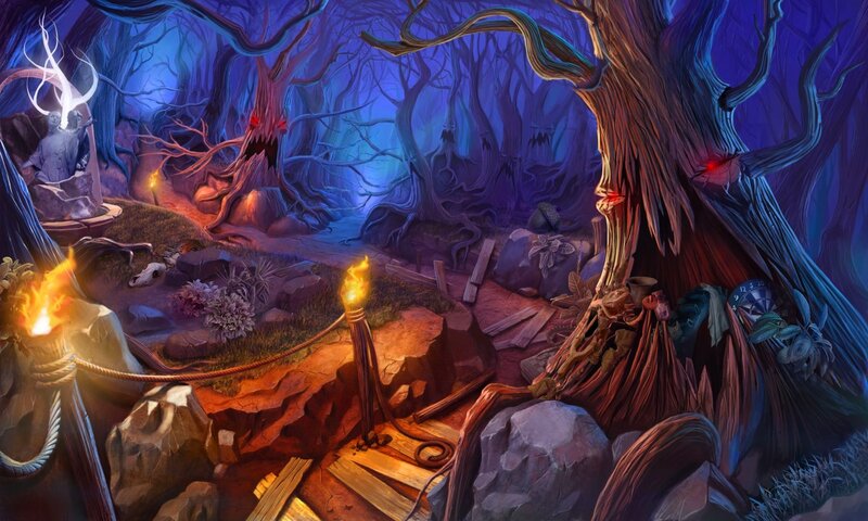 Haunted Forest Scene