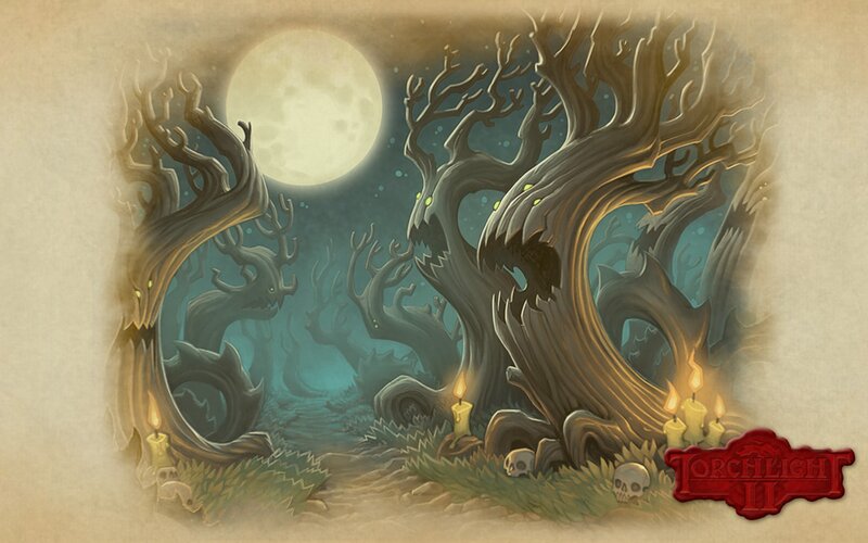 Haunted Forest with Candles