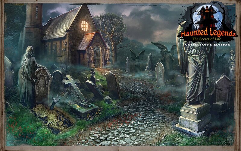 Haunted Graveyard Scene — Gray, Dark, Eerie