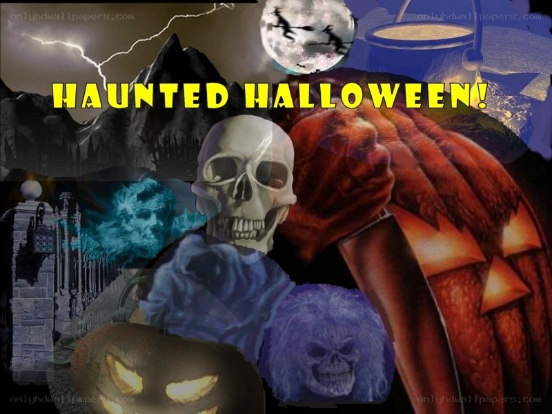 Haunted Halloween collage