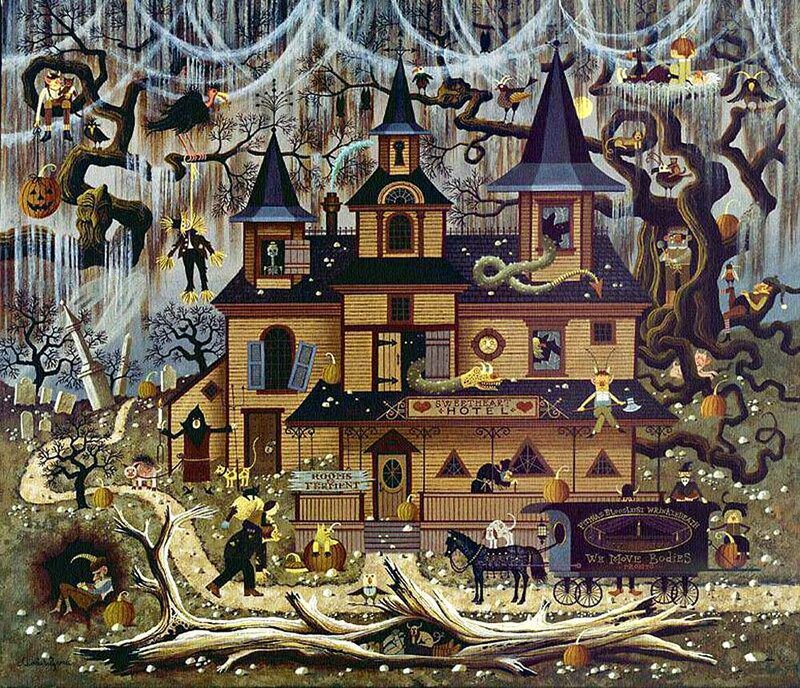 Haunted Hotel Illustration