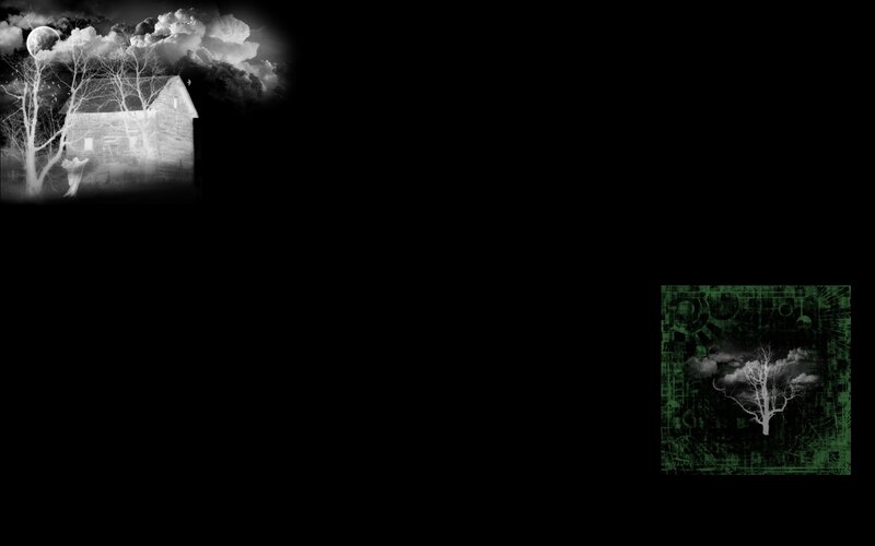 haunted house and tree