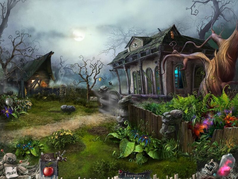 Haunted House in Garden — Green