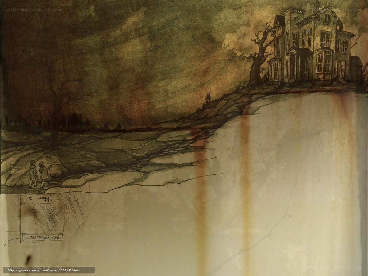 haunted house on a cliff