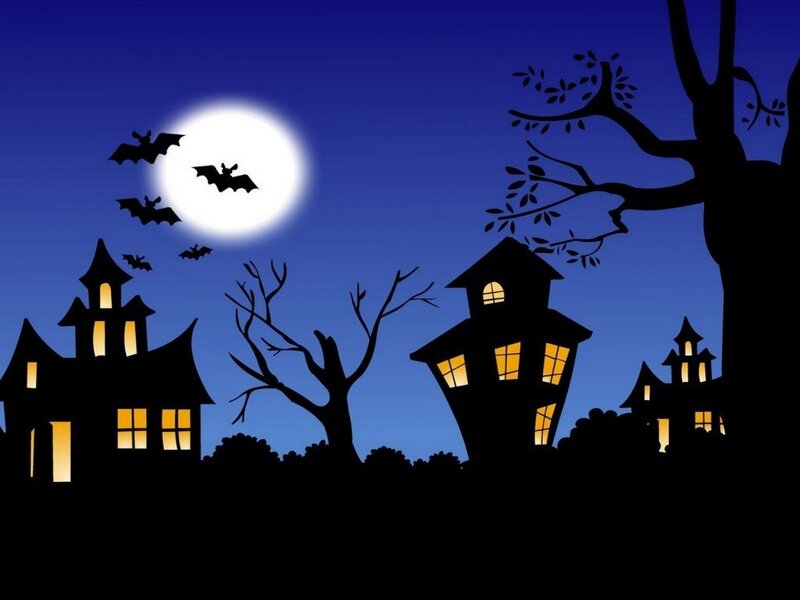Haunted Houses at Night — Spooky