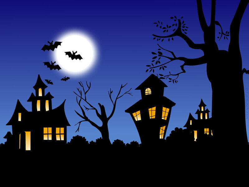 Haunted Houses at Night