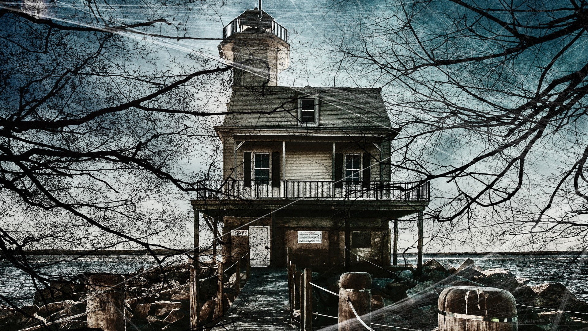 haunted lighthouse by the sea