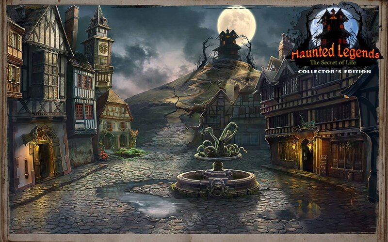 Haunted Village at Night — Dark Gray