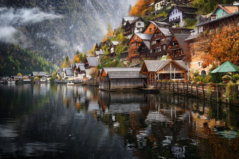 Hausen Village on Lake — Brown, Serene