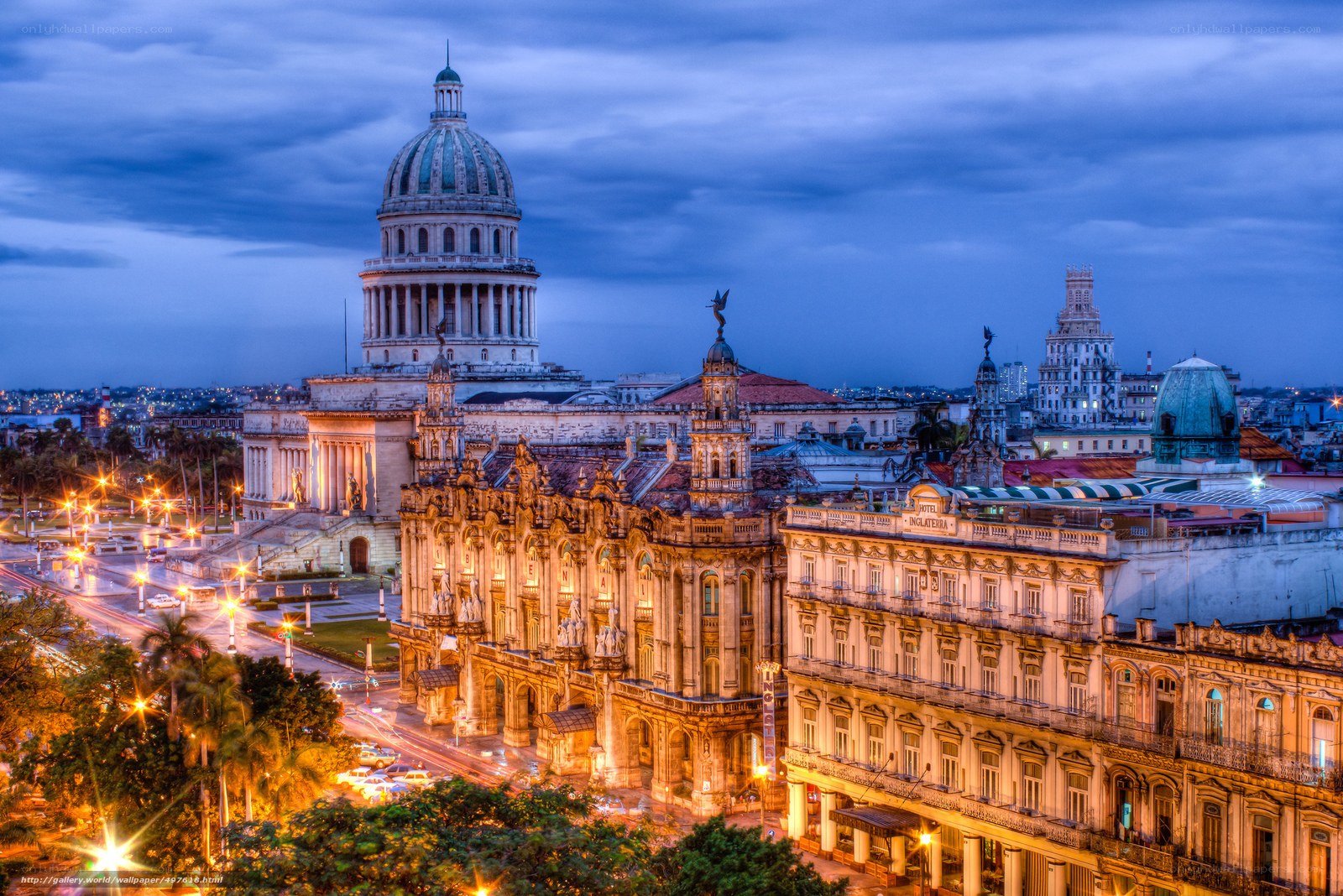 Havana skyline at dusk