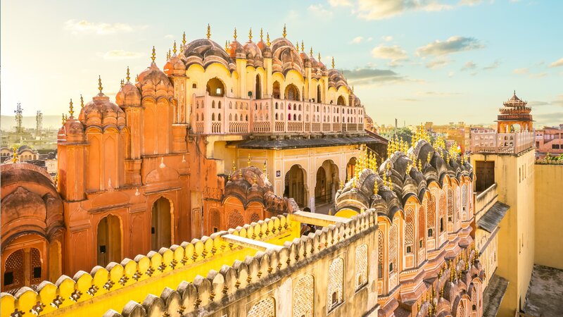 Hawa Mahal Building — Yellow