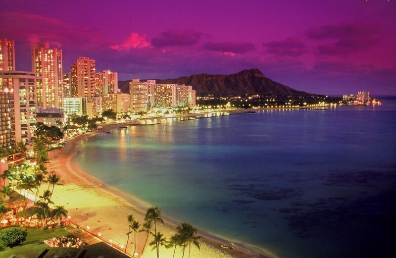 Hawaii Beach at Night