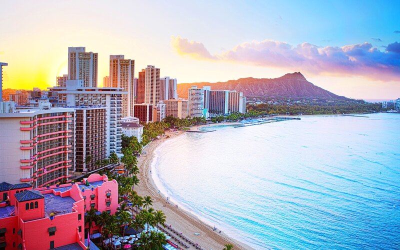 Hawaii Beach Cityscape