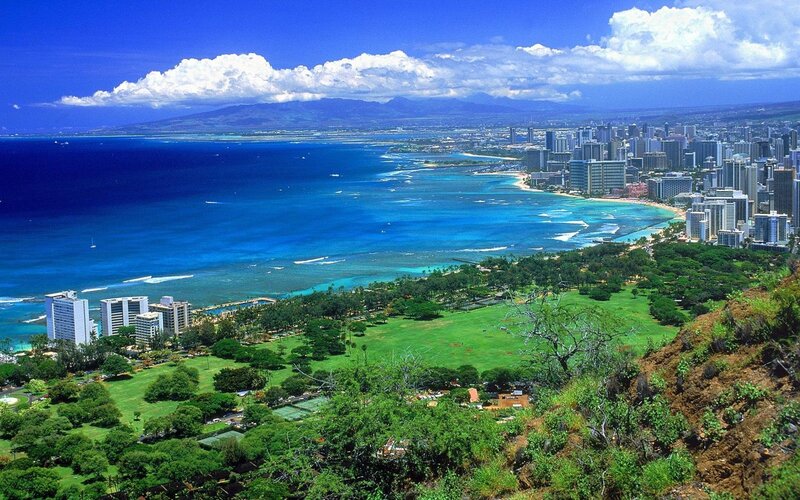 Hawaii Coastline View — Blue