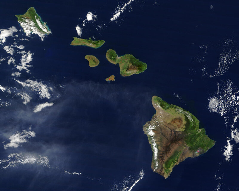 Hawaiian Islands from Space