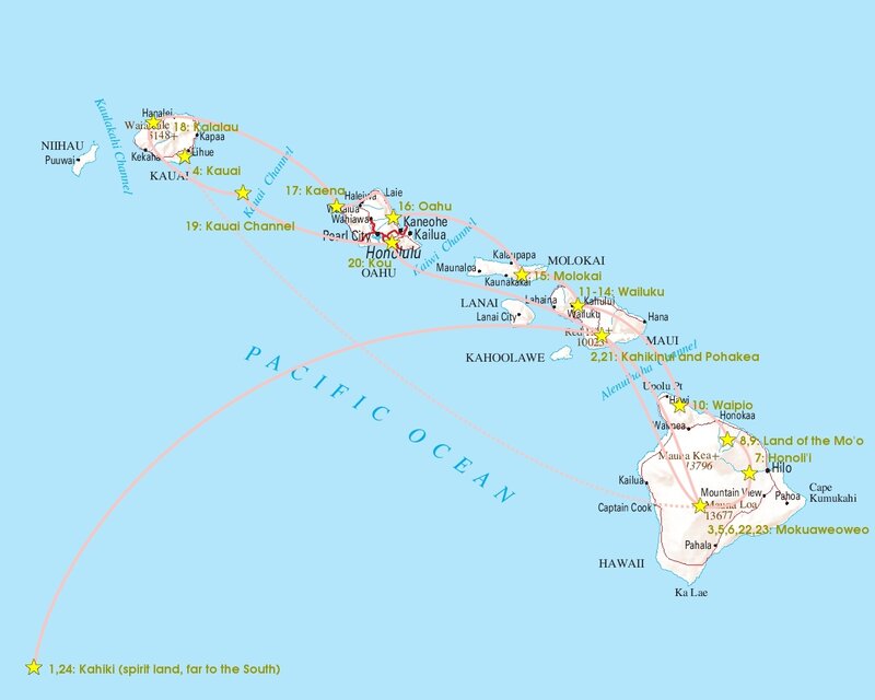 Hawaiian Islands map