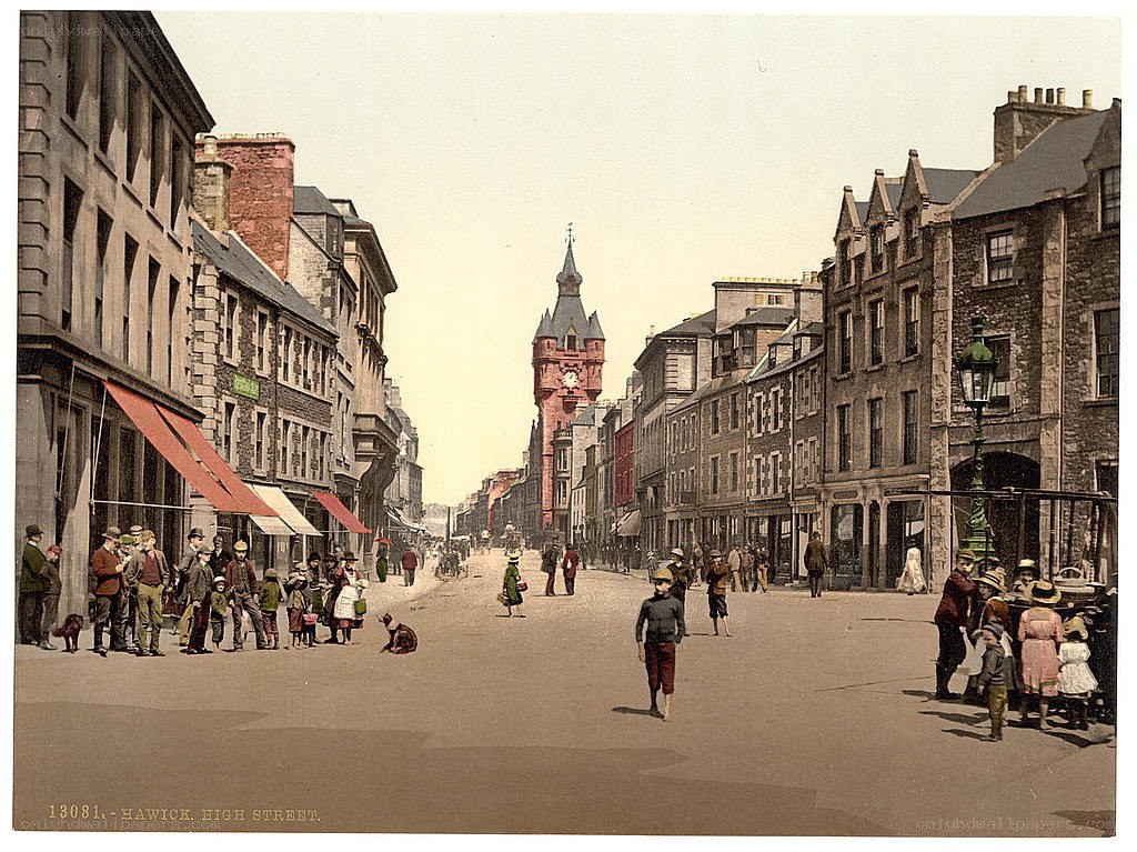 Hawick High Street scene