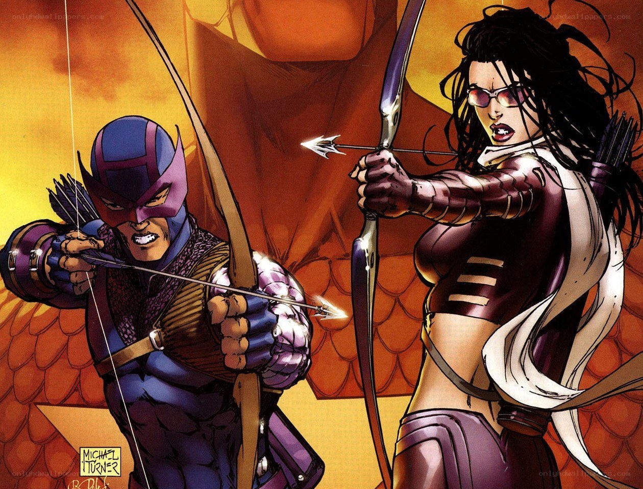 Hawkeye and Mockingbird in action