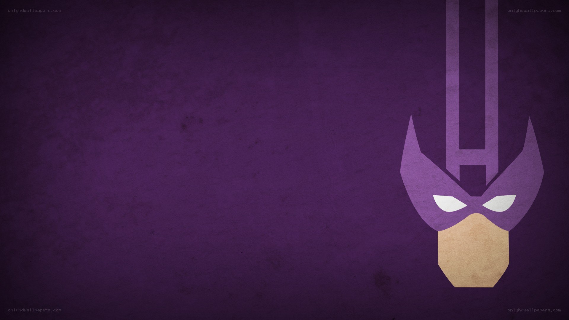 Hawkeye mask on purple background