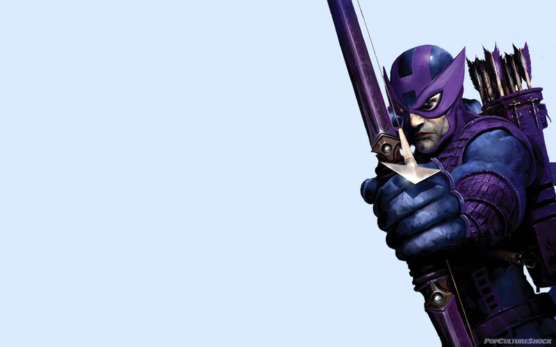 Hawkeye with Bow — Purple, Dramatic, Comic