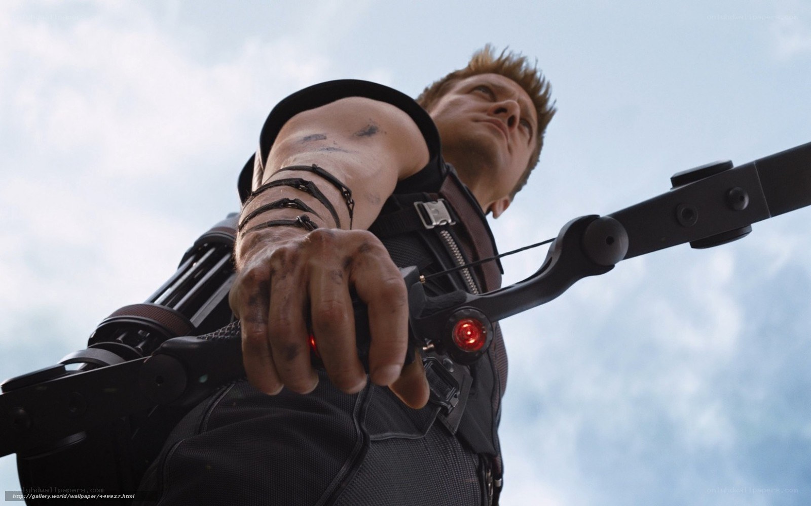 Hawkeye with bow ready