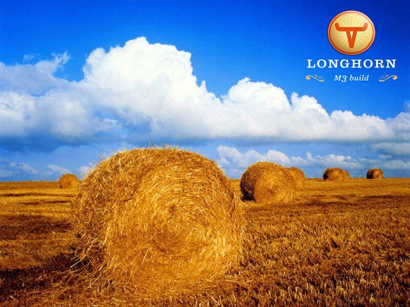 Hay Bales in Field — Clouds