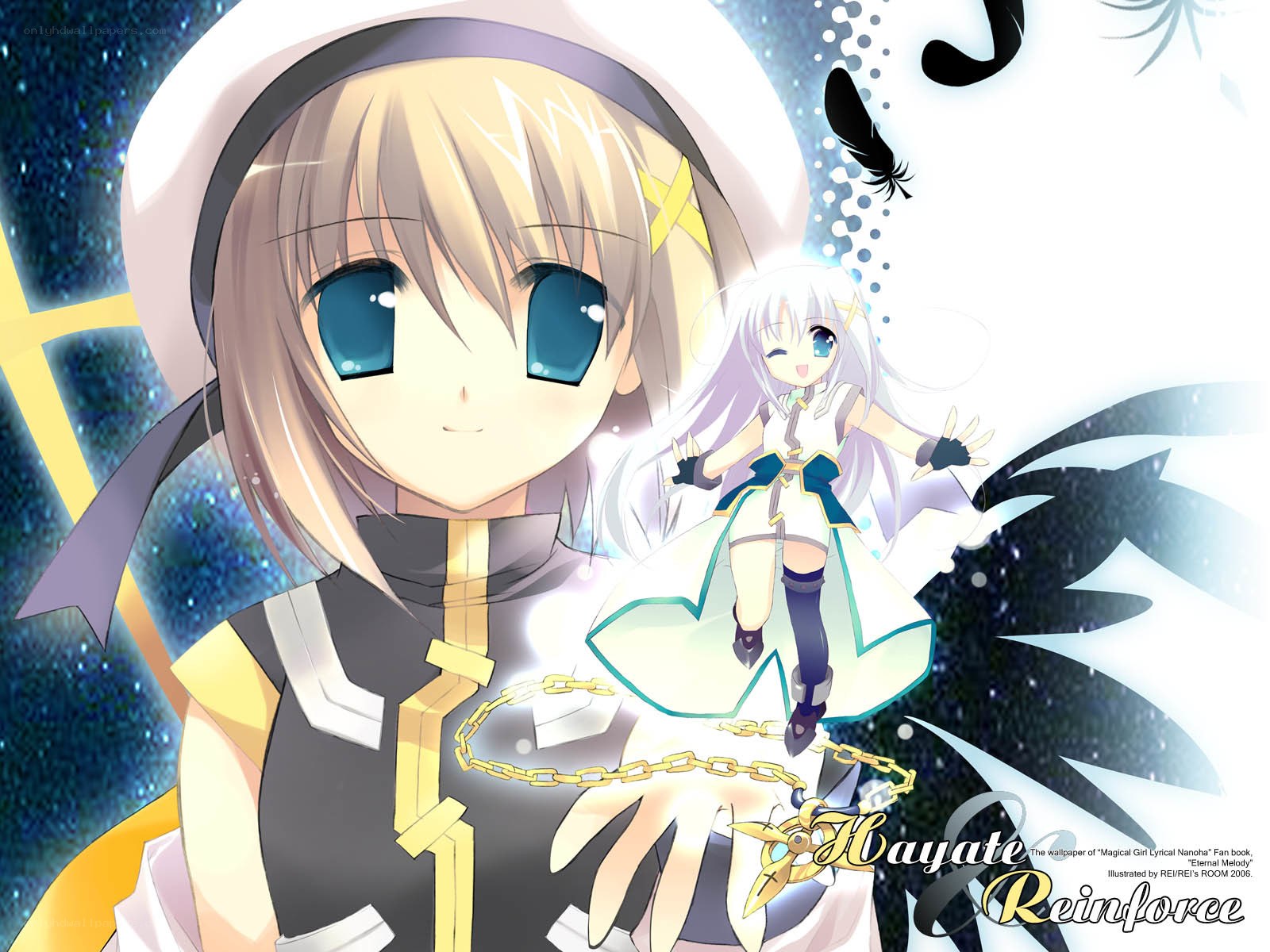 Hayate and Reinforce artwork