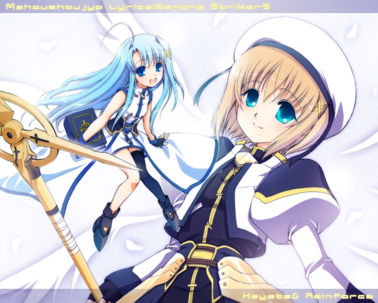 Hayate and Reinforce characters