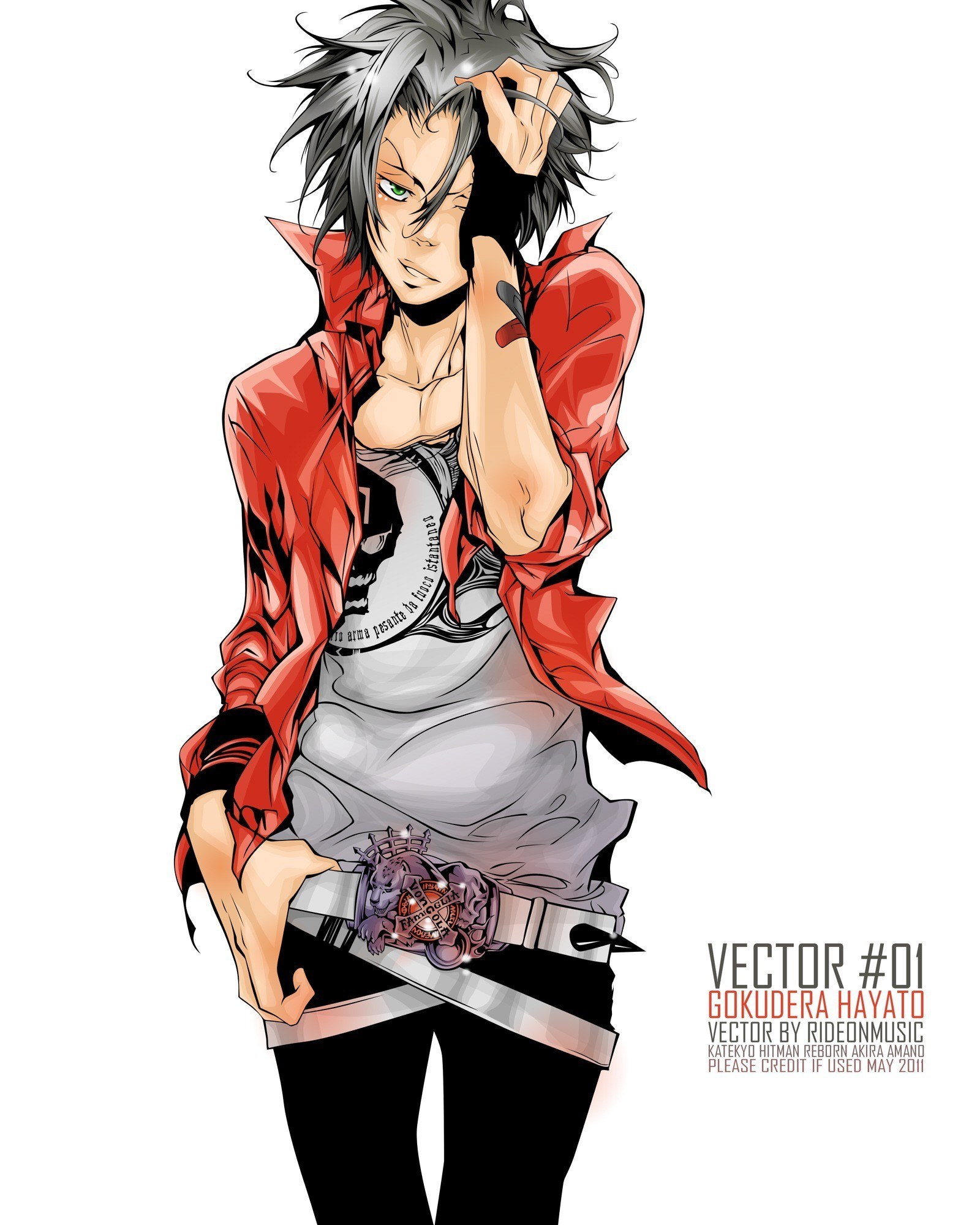 Hayato Gokudera vector art