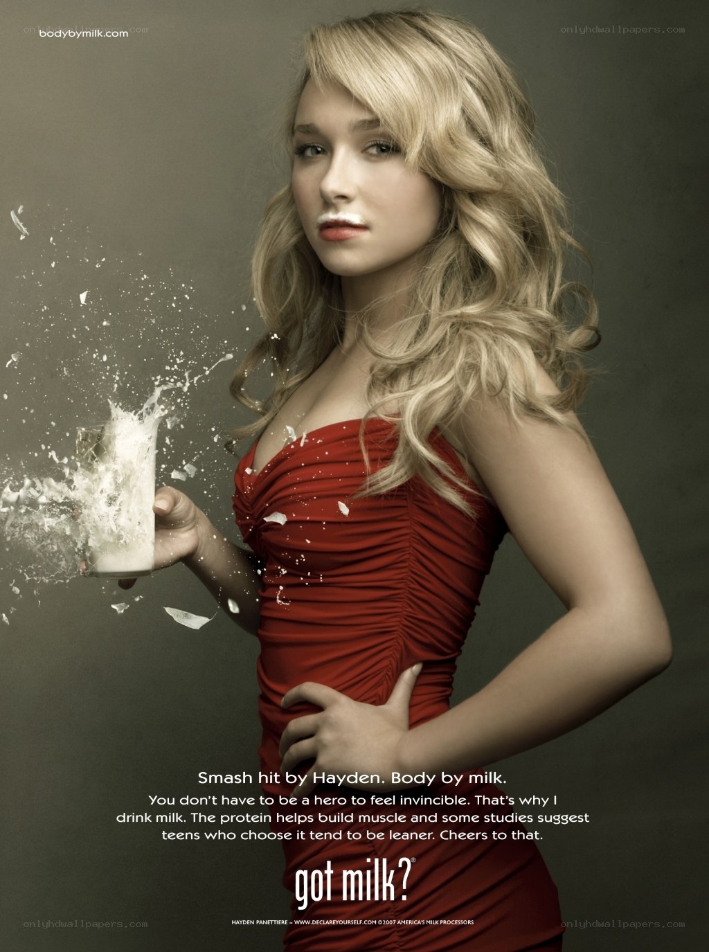 Hayden and milk splash