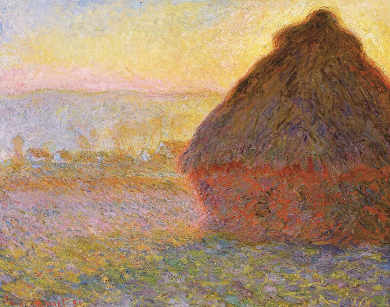 Haystack in Field — Yellow