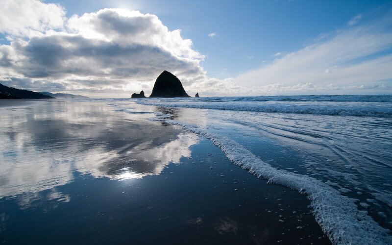 Haystack Rock at Beach
