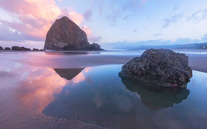 Haystack Rock Reflection