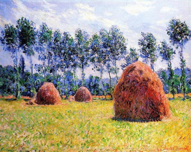 Haystacks in a Field — Green